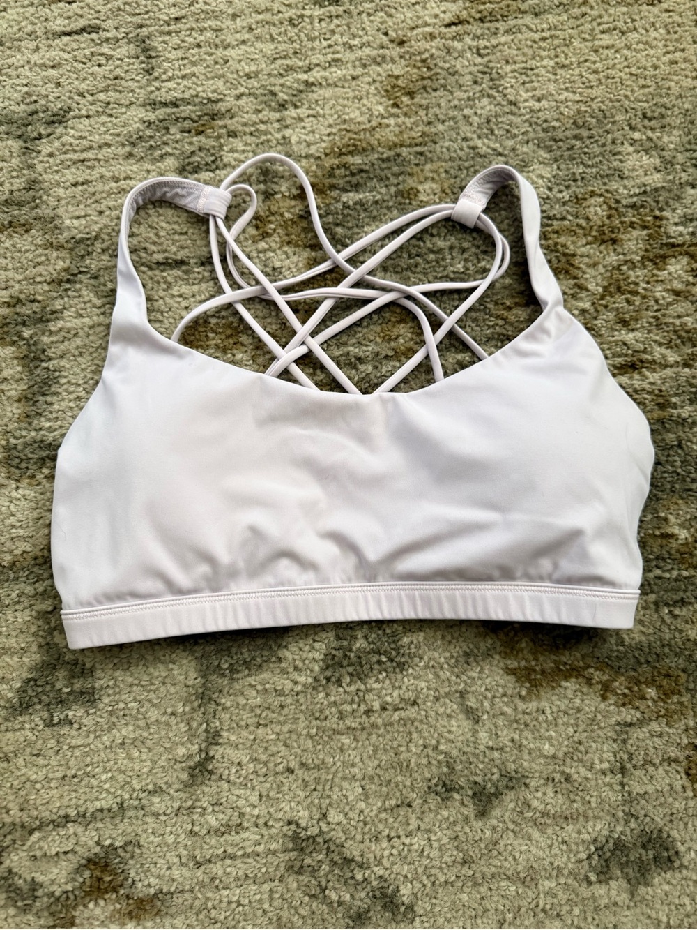 CRZ YOGA White Strappy Crossback Sports Bra